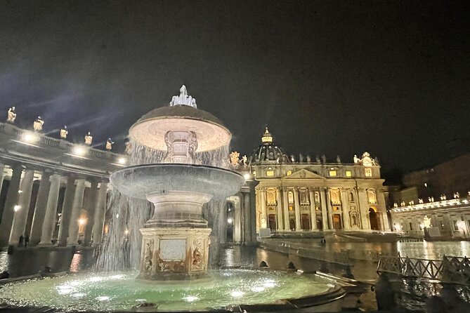 Best of Rome by Night Private Sightseeing Chauffeured Tour | pick up/Drop off - St. Peter’s Square From the Outside: Vatican Grandeur Without the Full-Day Commitment