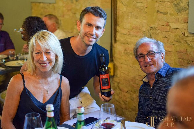 Bocelli Essence of Wine and Volterra Tour from Rome - Lunch at Bocelli: four courses plus your included wine