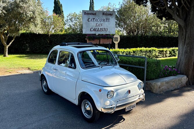 Catacombs, Appian, Aqueducts, in a Fiat500 with a local, Pick-up - The Drive Itself: Scipios, Caracalla Baths, and Aqueduct Views