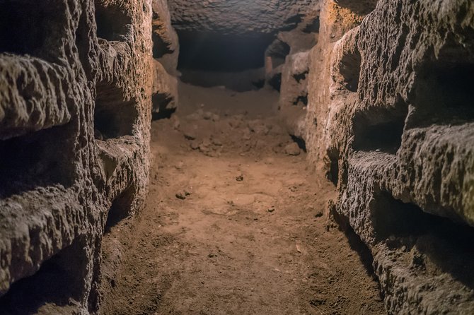 Catacombs Tour with Transfer – Optional Capuchin Crypt or Trevi - Meeting at Touristation Aracoeli in Piazza d’Aracoeli