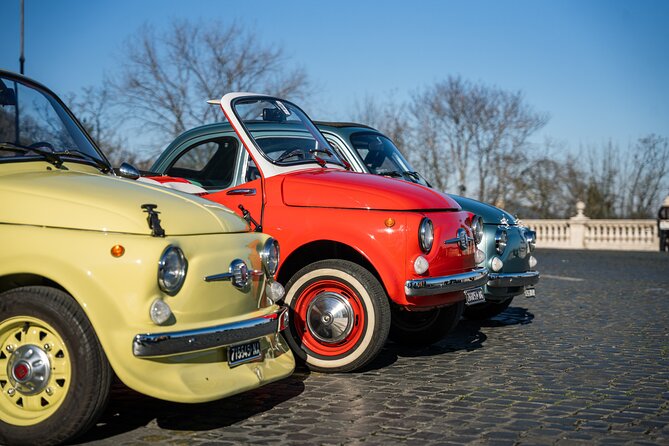 Classic Elegance: Vintage Fiat 500 Cabriolet Rome Tour - Mura Aureliane drive-by: old city walls at street level