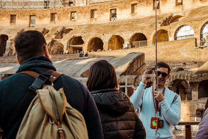 Colosseum with Arena, outside Forum & Trevi Fountain Group Tour - Guide, headsets, and group size: what it feels like on the ground