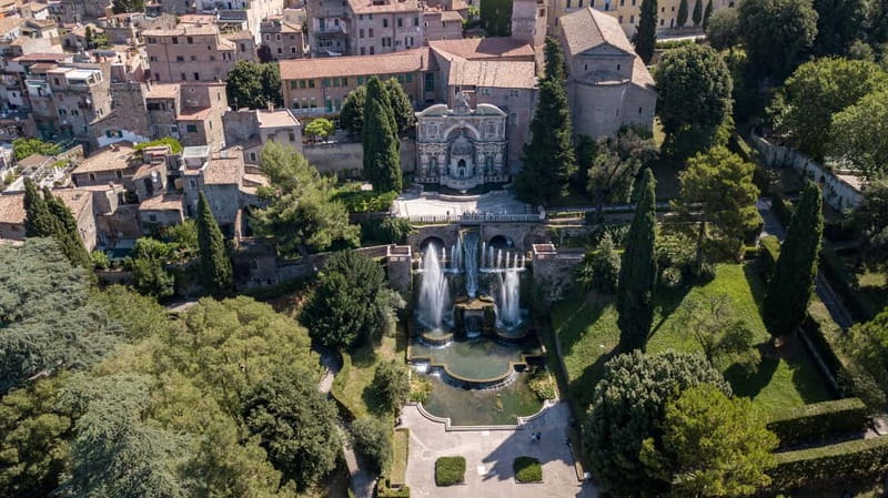 Day trip Rome by car : Tivoli Unesco Villa D'este & Hadrian - Grande Cascata di Tivoli: the waterfall payoff after the fountains