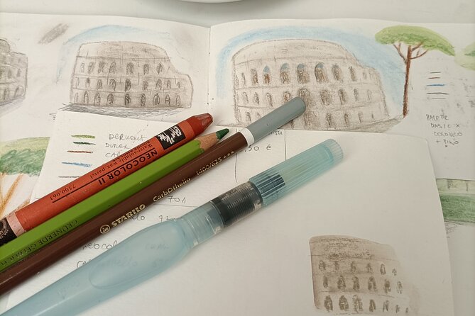 Design your own Postcard of Rome - tour with artistic activity - Group Size and Timing: A Calm Afternoon in the Middle of Rome