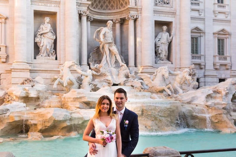 Early morning photoshoot at The Trevi Fountain - Trevi Fountain posing and angles: what the pro actually does for you