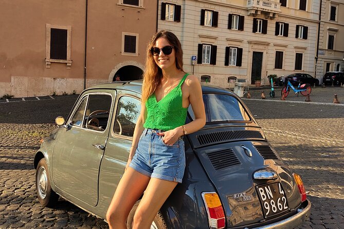 Fiat 500 in Rome - experience with a Roman - Colosseum Photo Time and a Safety Briefing That Helps