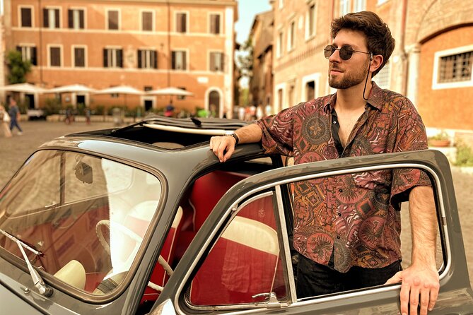 Fiat 500 in Rome - experience with a Roman - Terrazza del Gianicolo: Views Plus a Wine Moment