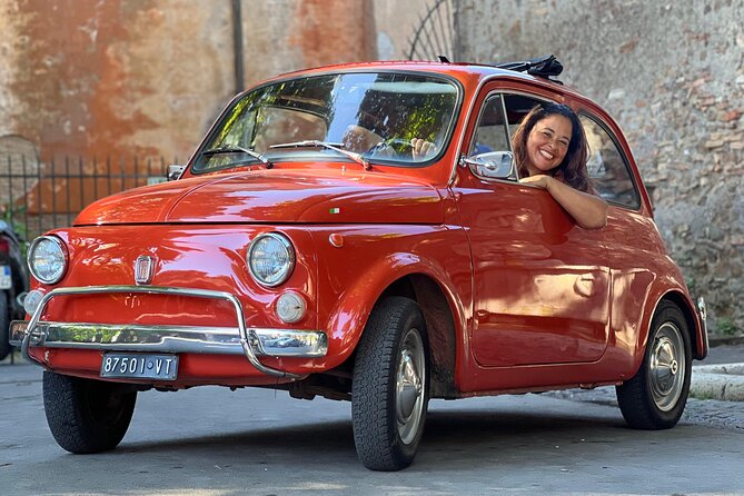 Fiat 500 Professional Pictures Rome Tour - Meeting points: Oppio Caffè to Piazza Navona