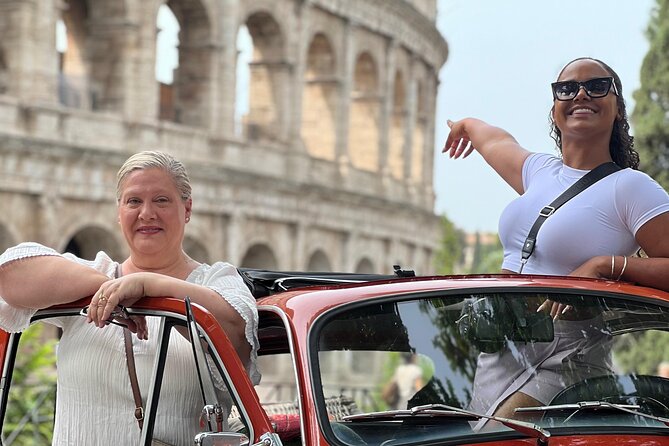 Fiat 500 Professional Pictures Rome Tour - Riding to the Colosseum: quick photos, big payoff