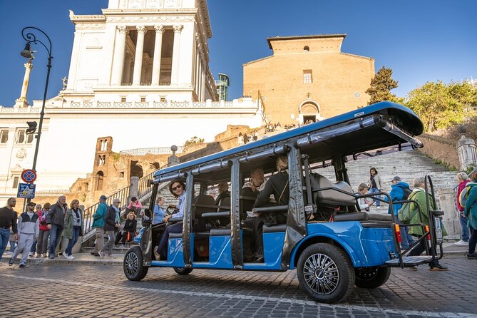 Golf Car Tour Rome - Bocca della Verità in 10 minutes: the Mouth of Truth moment