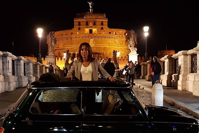 NIGHT TOUR THINK BIG, GO MINI! Rome in Mini Cooper Classic Cabrio - Largo Argentina and the Story of Julius Caesar’s End