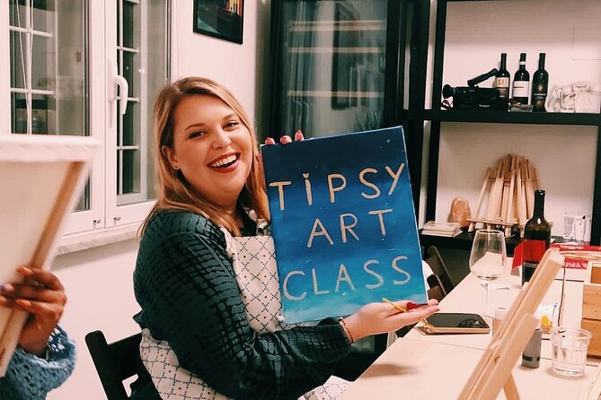 Paint and Free Flowing Wine Art Class in Rome with Pizza - Key Things I’d Book It For