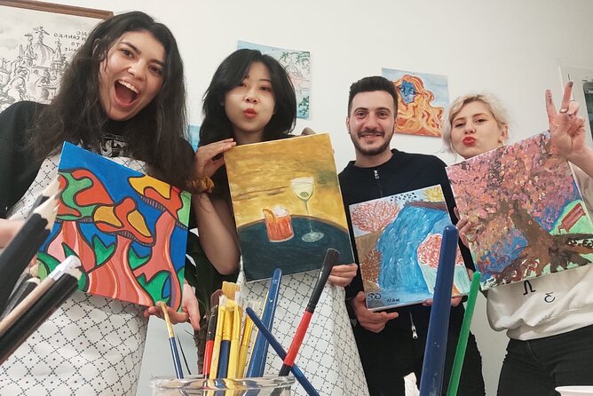Paint and Free Flowing Wine Art Class in Rome with Pizza - The Part That Makes It Easy: All Equipment Included