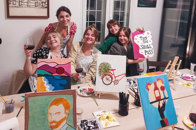 Paint and Free Flowing Wine Art Class in Rome with Pizza - Language, Pace, and Group Size (Why 10 People Is a Big Deal)