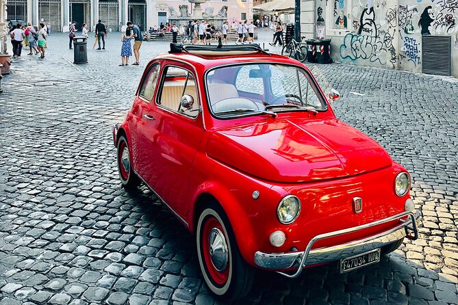 Private Fiat Vintage Tour in Rome - Piazza del Popolo drive-by photos and getting oriented