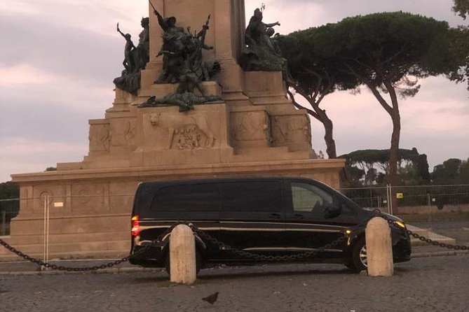 Private Vip Airport Transfer from Rome Airport to Rome city hotel - The Mercedes Ride: Comfort, A/C, and Bag Help