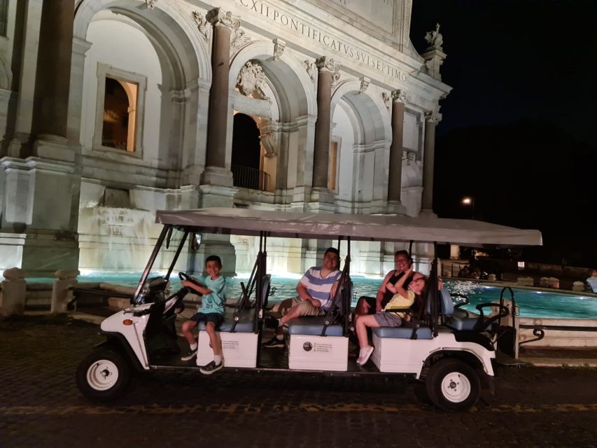 Rome: 2-Hour Golf Cart Sightseeing Tour at Night - Pickup in Downtown Rome: Less Time Finding, More Time Seeing