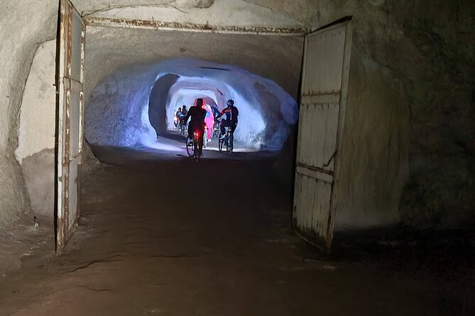 Rome: Appia Antica E-Bike tour with Rome's Underground Labyrinth - Sotterranei di Roma: an ancient quarry underground (not for everyone)