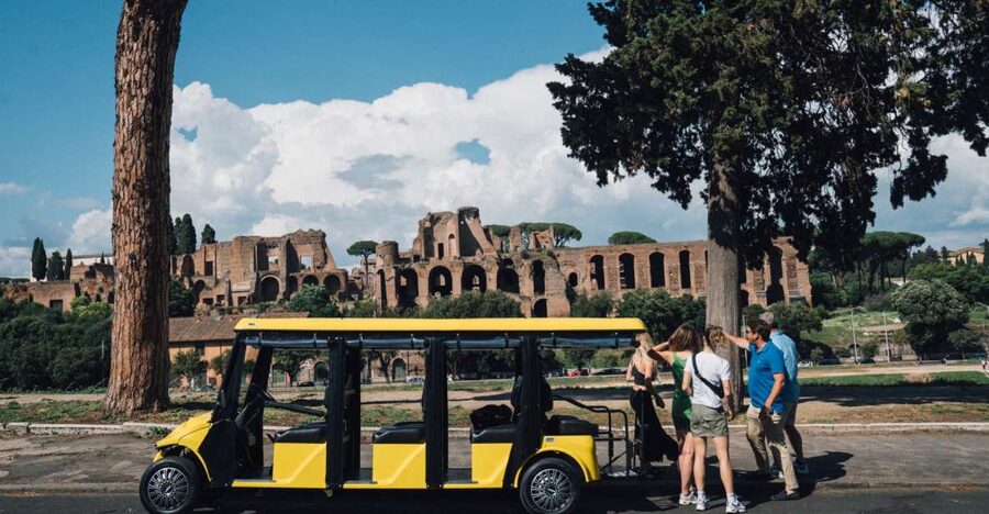 Rome: Appian Way Golf Cart Tour with Roman Catacombs Entry - Electric golf cart Rome logistics that make the day feel easy