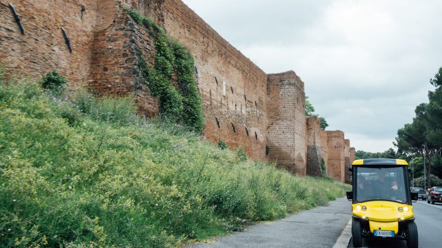 Rome: Appian Way Golf Cart Tour with Roman Catacombs Entry - Baths of Caracalla: scale without the marathon