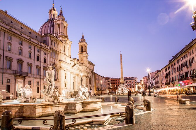 Rome at Night - Illuminating the Eternal City - Piazza Navona: Fountains, Palaces, and Seasonal Life