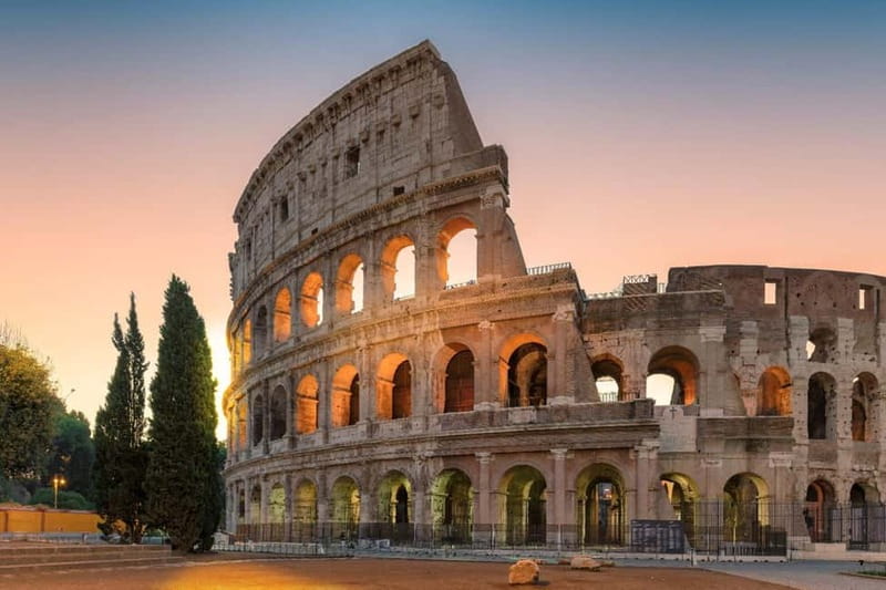 Rome at Sunset: Colosseum, Forum & Trevi Fountain Tour - Roman and Imperial Forums walk: Julius Caesar to Trajan in warm light