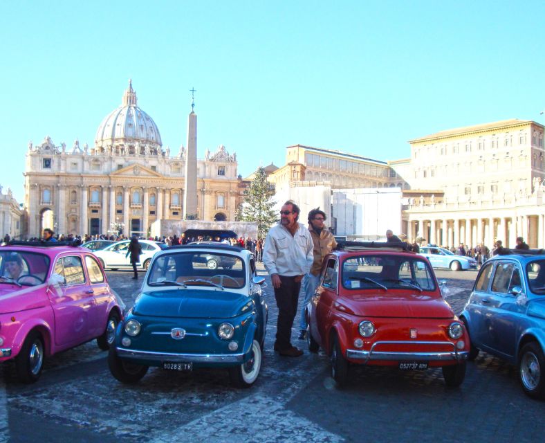 Rome: Aventine Hill Tour in Vintage Fiat 500 Convoy - Aventine Hill Stop: Garden of Lovers and Big-City Views
