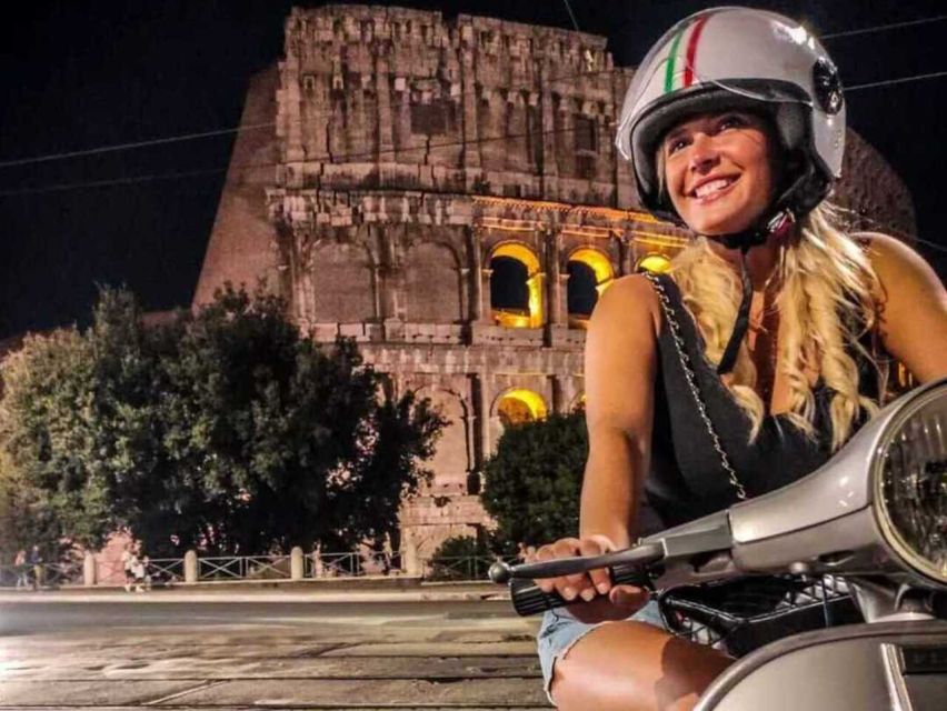 Rome by Night Vespa Tour With Driver/Private Guide - Imperial Fora and the Colosseum at Night: Photo Stops With Meaning