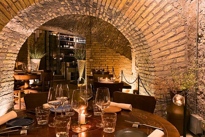 Rome Candlelight Wine and Dine in Ancient Ruins Near the Pantheon - The candlelit cellar setting: atmosphere you feel in your meal