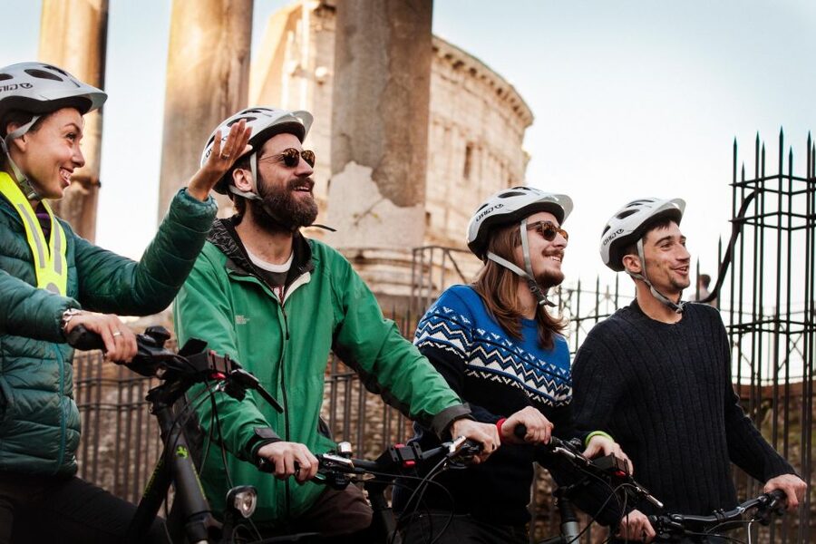 Rome: Cannondale E-Bike Tour of Top Landmarks & More - Theatre of Marcellus and Roman Forum views from above