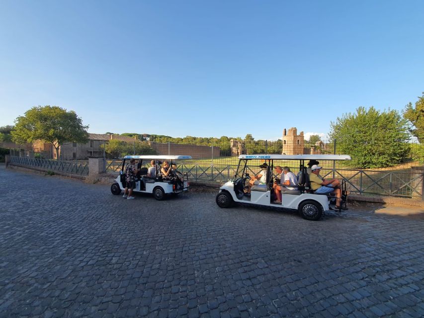Rome: Catacombs and Appian Way Golf Cart Small-Group Tour - First stops: Colosseum and Baths of Caracalla without the all-day slog