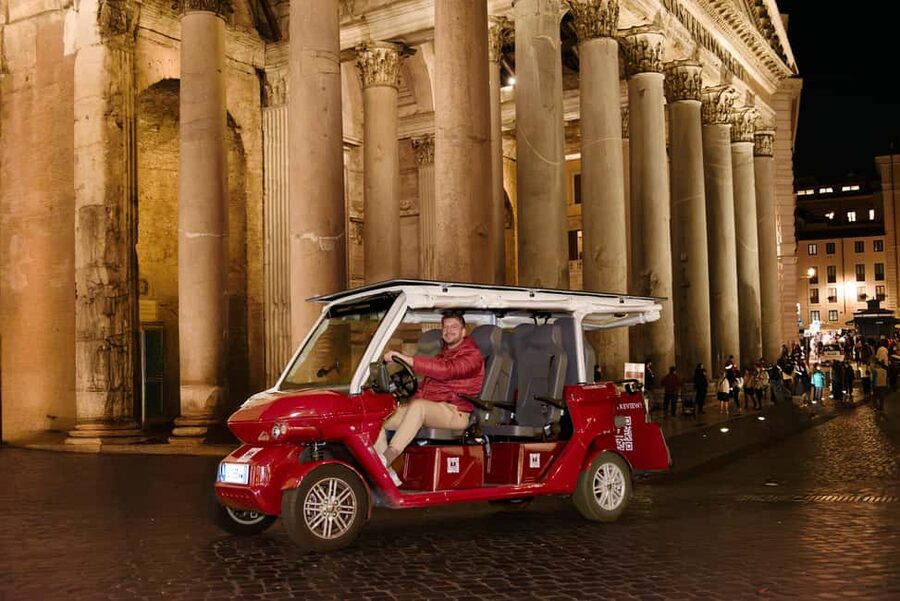 Rome: City Golf Cart at Night Tour - Meeting at Piazza del Popolo 11 and rolling out fast