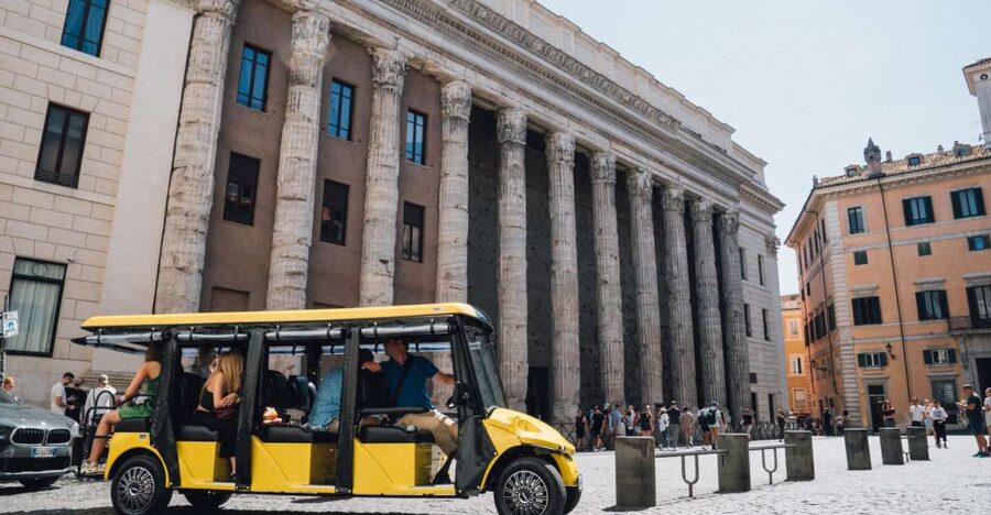 Rome: City Highlights Golf Cart Tour with Local Guide - Largo Argentina + Piazza Navona: Caesar’s Shadow to Bernini’s Fountain