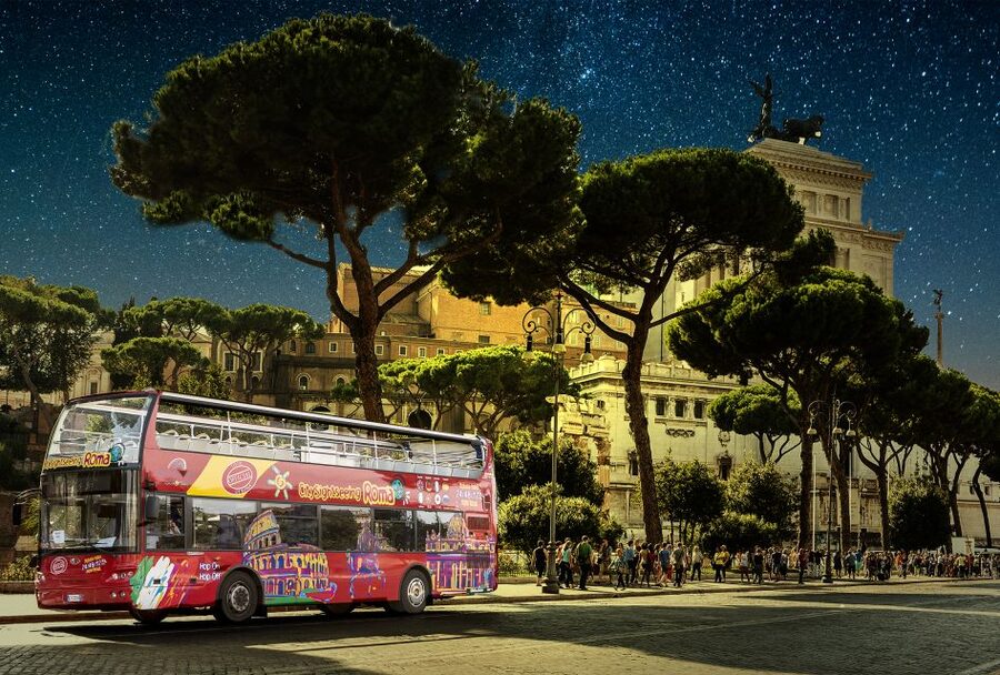 Rome: City Highlights Open-Top Bus Night Tour - A 45-Minute Rome Night Crash Course From Santa Maria Maggiore to the Colosseum