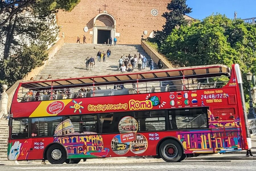 Rome: City Sightseeing Hop-on Hop-off Bus with Audioguide - San Giovanni in Laterano to Colosseum: Big Sights, Quick Access