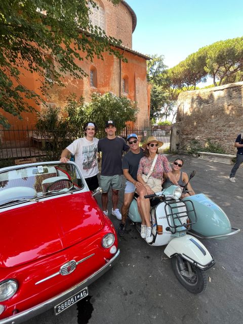 Rome: Evening Fiat 500 and Vespa Prosecco Tour - Hotel Pickup to the Colosseum: Night Lighting and Photo Time