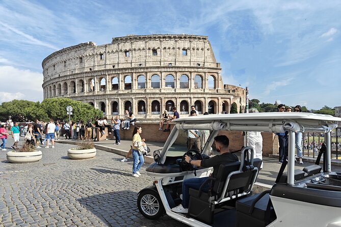 Rome: Explore Rome on a Private Golf Cart Tour – Highlights&Views - The Colosseum exterior stop: where the photos and perspective click