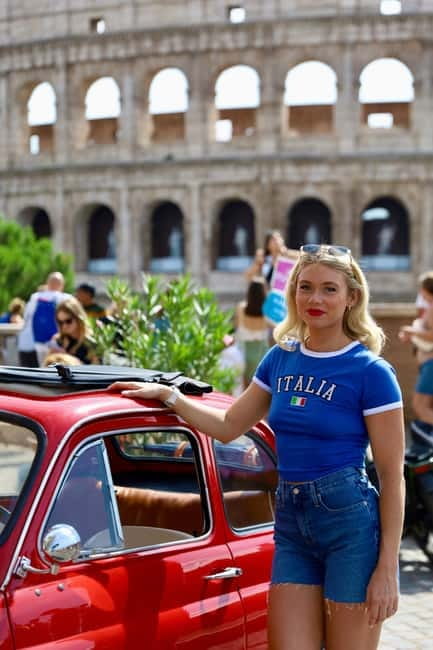 Rome: Fiat 500 Vintage Photo Tour - Meeting in front of Bar Venezia and getting oriented fast