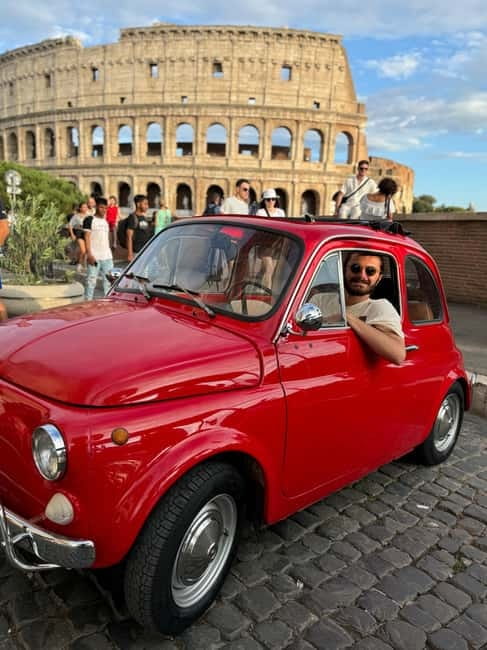 Rome: Fiat 500 Vintage Photo Tour - Colosseum pass: the wow factor without the full line time