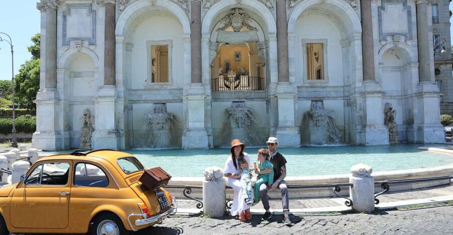 Rome: Fiat Cinquecento Vintage Photography Service - Fontana dell’Acqua Paola: A Different Kind of Rome Grandeur