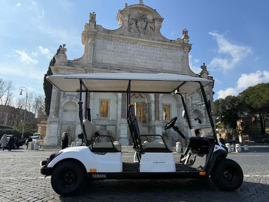 Rome: Golf Cart Night Pick up Tour - The Colosseum photo stop: big impact, quick pacing