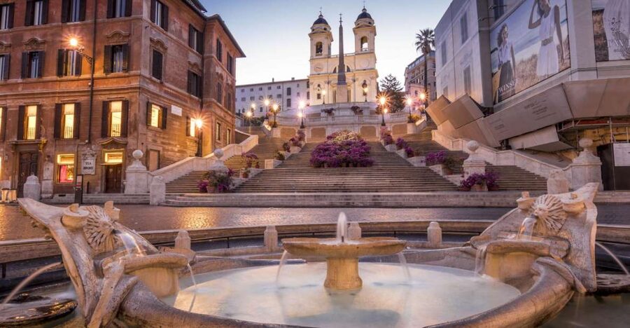 Rome: Guided City Center Evening Sightseeing Walking Tour - Trevi Fountain at night: coin toss plus the Baroque story