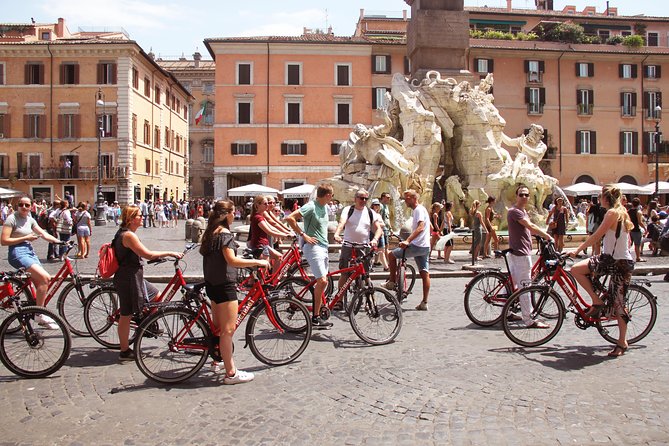 Rome Highlights Bike Tour 3 Hour City Cycling Experience - Piazza Navona and the Bernini fountain stop