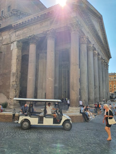 Rome: Highlights Golf Cart Tour with Pizza Snack & Gelato - Fontana dell’Acqua Paola and Gianicolo Hill: the viewpoint payoff
