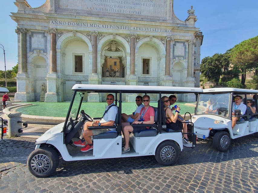 Rome: Highlights Golf Cart Tour with Pizza Snack & Gelato - St. Peter’s Square and Castel Sant’Angelo drive-bys