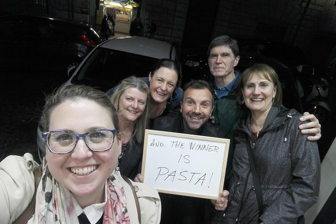 Rome Jewish Ghetto Food & Wine Tour & Guided Visit of Top Sites Lit Up at Night - Largo Argentina Finale: Gelato, Caesar’s Place, and a Full Stop