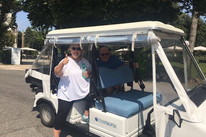 Rome Must See Golf Cart Tour: Pantheon Navona & Trevi Fountain - Ancient Rome viewpoints: Palatine Hill, Colosseum area, and Circus Maximus