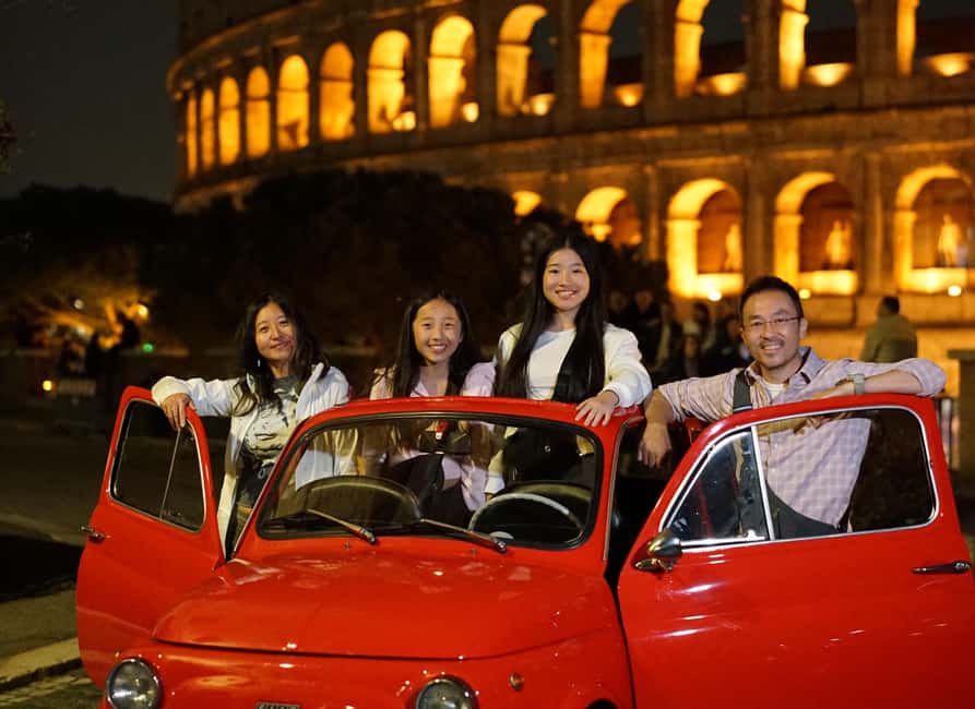 Rome: Night Photo Session in a Fiat 500 with Aperol Spritz - Rome at Night in a Fiat 500: why this photo session works