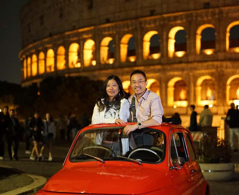 Rome: Night Photo Session in a Fiat 500 with Aperol Spritz - Meeting in front of Caffè Roma and setting your expectations