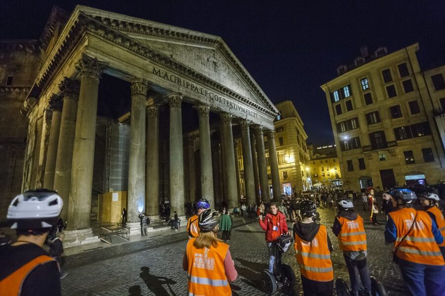 Rome: Night Segway Tour - The First Glide: Largo di Torre Argentina, Hadrian, and the Pantheon